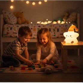 Resim Yıldız Figürlü Pofuduk Led Gece Lambası - Yumuşak Dokulu Masaüstü Aydınlatma, Çocuk Odası Ve Dekoratif Şarjlı Ortam Işığı 5250 Diğer 