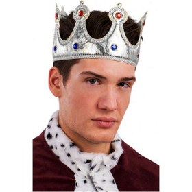 Resim Lvsqvr Kral Tacı Gümüş Renk Kumaş Malzeme Yetişkin Boy 