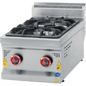 Resim CSA İnox Karacasan Endüstriyel 600 Seri Set Üstü Lpg Tüplü Çift Gözlü Ocak 