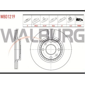 Resim On Fren Disk 2 Adet Kangoo-Megane-Clio 2 Walburg Wbd1219 