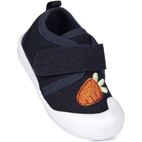 Resim Kiko Kids Strawberry Cırtlı Kız Bebek İlk Adım Panduf Ayakkabı Lacivert 