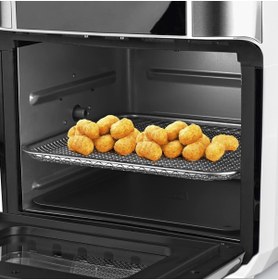 Resim Johnson Aircooking Döner Hazne 10 Ön Ayarlı Dijital 12 Litre Kapasiteli 1800 W Sıcak Hava Fritözü Siyah 