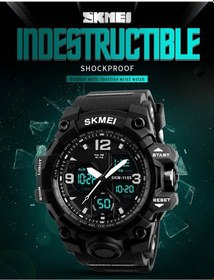 Resim Skmeı 5atm Su Geçirmez Spor Akıllı Saati Siyah 