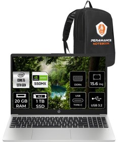 Resim HP 250 G10 Intel Core i5 1335U 20GB RAM 1TB SSD MX550 15.6'' FHD FDOS 8A539EA & PER4 ÇANTA 