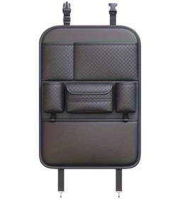 Resim Chuangyinshop Black Çok Amaçlı Elmas Desenli Saklama Çantası Araç Koltuğu Düzenleyici İçi Organizör 