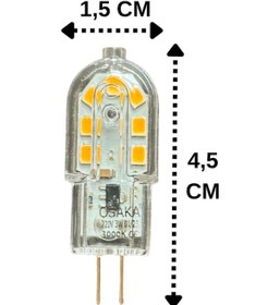 Resim 4 Adet Osaka 3w Sarı Işık 3000k G4 Duylu Led Kapsül Ampul 