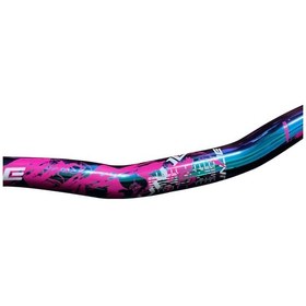 Resim Lunje Rainbow Pembe Alüminyum 780mm Bisiklet Gidon Boğaz Seti Çok Renkli 