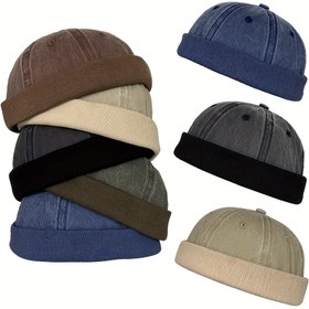 Resim [Dayanıklı İnşaat] XLAMULU Erkek Klasik Kotlu Haberçi Şapka - Hafif, Düz Renk, Elde Yıkanabilir, Esnek Olmayan Kumaş, Günlük Giyim İçin Klasik Beyzbol Stili Şapka | Klasik Şapka Tasarımı | Dayanıklı Kumaş Ca 