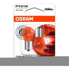 Resim Osram Sarı Amber Sinyal Ampulü 12V 21W Blister Ampulü 