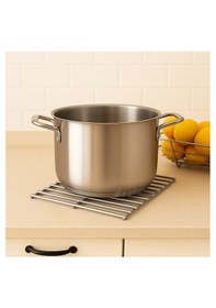 Resim Kare Izgara Nihale, Metal Nihale, Çay Altlığı, Tencere Ve Tava Altlığı Gümüş 