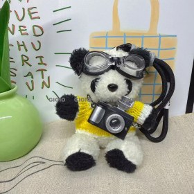 Resim Silver1 Iyi Şanslar Bebek Sevimli Karikatür Peluş Bebek Çanta Kolye Kız Öğrenci Bebek Asılı Anahtar (Yurt Dışından) 