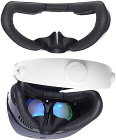 Resim VR Face Pad for Playstation VR2, Breathable Holes Leather Protective VR Accessories VR Face Cover Cushion Replacement Fitness Facial Interface Bracket Compatible with PS VR2 