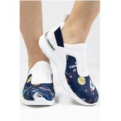 Resim Gezegen Desenli Ortopedik Spor Ayakkabı Beyaz - Mavi 