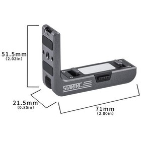 Resim Prestigegoods Black L-shaped Magnetic Quick Release Bracket For Djı Osmo Action 5 Pro/4/3 Siyah 