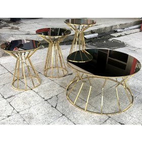 Resim Brc Cadde Zigon-Orta Sehpa Model Metal Transmisyon Çelik Gold Ren 