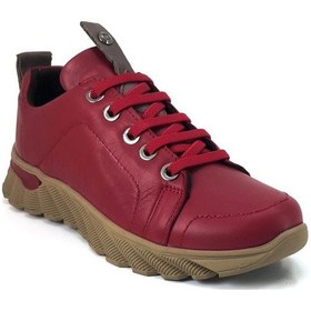 Resim Mammamia 24k-3585 Kauçuk Taban Kadın Deri Ayakkabı Kırmızı 