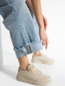 Resim Getcho Feyen Kadın Ekru Kadın Spor Ayakkabı Düz Taban Rahat Günlük Kullanım Için Yazlık Hafif Sneaker Model 