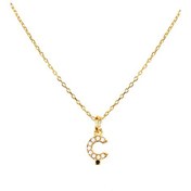 Resim Argentum Concept - Ç Harfi Altın Kaplamalı Gümüş Kolye - N157601 