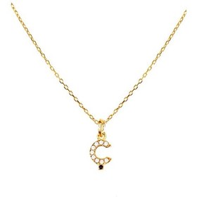 Resim Argentum Concept - Ç Harfi Altın Kaplamalı Gümüş Kolye - N157601 