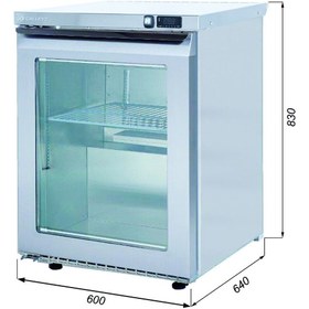 Resim Galleyz Tezgah Altı Mini Buzdolabı - 1 Cam Kapılı - 140 Litre 