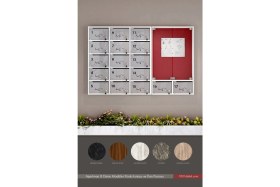 Resim 1001 Dijital - 17 Dairelik Apartman Ilan Panolu Posta Kutusu (antrasit gri) 