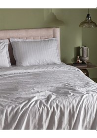 Resim Madame Coco Nicole Çift Kişilik %100 Pamuk Armürlü Nevresim Takımı - Açık Gri Gri 