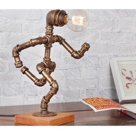 Resim RAMDET Hediyelik Kitap Okuma lambası, el yapımı ROBOT masa lambası 