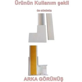 Resim Mutlusan 25X16 Kablo Kanalı 90 L Köşe Dönüş Ek Parçası Plastik Beyaz 