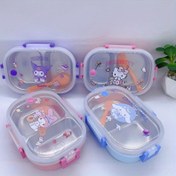 Resim 1 Adet Sanrio Hello Kitty & My Melody Yalıtımlı Öğle Yemeği Kutusu - Şirin, Dayanıklı Paslanmaz Çelik Bento Box, Mikrodalga Uyumlu, Ofis, Okul, Kamp, Piknik, Plaj İçin Taşınabilir - Pembe, Mavi, Siyah Renk Seçenekleri, Okula Dönüş 