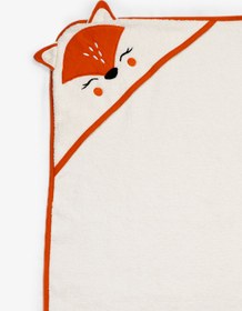 Resim Kanz Bebek Kundak Havlu %100 Pamuk Nakışlı 75x75cm - Fox Kiremit 