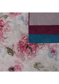 Resim Pembe Vizon Gül Desen Dokuma Dijital Baskılı Petek Kumaş 