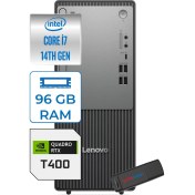 Resim Lenovo Thinkcentre Neo 50T Gen5 Intel Core I7 14700 96GB Ddr5 512GB SSD Windows 11 Pro Quadro T400 4gb Masaüstü Bilgisayar 40012UAS0GL00P27 + Zetta Flash Bellek 