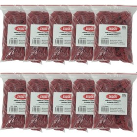 Resim Ekoset Kırmızı Paket Ambalaj Para Lastiği 40MM 10.000 Adet 