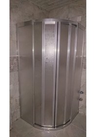 Resim Nokta Duşakabin 80 x 80 Oval Teknesiz Plastik Camlı Duşakabin Nd410 Şeffaf 