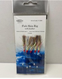 Resim Fish Skin Rig Derin 5 Köstekli Su Çapari Takımı 4 Numara Iğne 