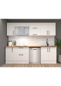Resim 260 Cm Sefa Hazır Mutfak Dolabı Beyaz 