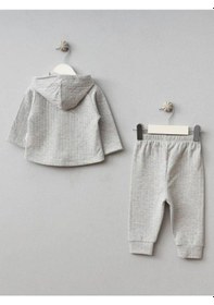 Resim Bebek Kalpli Ayıcık Desenli 2 Li Takım-15010 Gri 