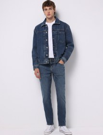 Resim Straight Fit Erkek Siyah Jean Pantolon Colin's
