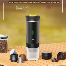 Resim 3'ü 1 arada Elektrikli Kahve Makinesi - Taşınabilir USB, Yarı Otomatik, Otomatik Espresso Makinesi Ev ve Dış Mekan Kullanımı İçin, Seyahat Kahve Ekipmanı | Modern Kahve Makinesi | Dayanıklı Kahve Ekipmanı 