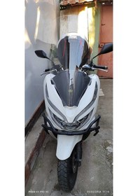 Resim Motocam Honda Pcx Siperlik Ön Cam 2018 2020 Model 83cm Şeffaf Renkli 4mm Uzun Cam 