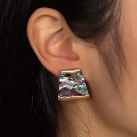 Resim Şık Lüks Sentetik Abalone Kabuğundan Oluşan Küme Takıları - Vintage İlhamlı, KC Altın Kaplı Çinko Alaşımlı, Günlük Kullanım ve Hediye İçin İdeal, St. Patrick Günü için Mükemmel 