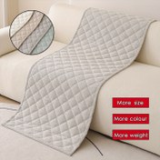 Resim 1 adet Düz Renk Argyle Kanepe Kılıfı, Kaymaz Aşınmaya Dayanıklı Makine Yıkamalı, Evcil Dostu Basit Modern Ev Dekoru, Tek Kişilik-4 Kişilik Kanepe Koruması ve Dekorasyonu için Uygun 