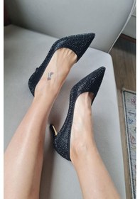 Resim 036 0450 Taslı Topukla Kadın Taşlı Stiletto Abiye Ayakkabı 001 