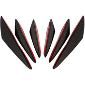 Resim Yaozixa 6 Adet Siyah Lastik Araba Ön Tampon Akışkanlık Direnci Finleri - Dekoratif Ve Korumalı Spoiler Uçları 