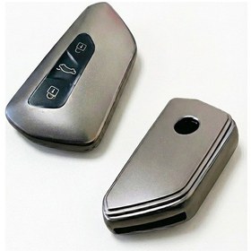 Resim Volkswagen Model 5 Uyumlu Smart 3 Buton Silikon Oto Anahtar Kumanda Kabı Kılıf Gri 