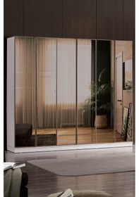 Resim Kelebek Yatak Odası Takımı Gardırop Bej 