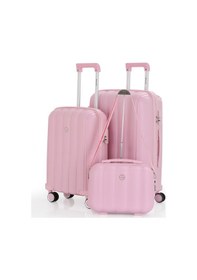 Resim Mçs Polipropilen 3lü Valiz Seti Orta & Kabin & Makyaj V305 S21yy1000079-set 00070 Pudra 