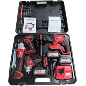 Resim Kimmeer Plus 4'lü Set Şarjlı Delici Kırıcı Hilti 2-26 - 125MM Şarjlı Taşlama - 450NM Şarjlı Somun 