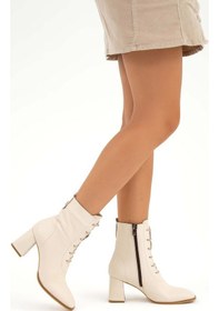 Resim Tamer Tanca Kadın Hakiki Deri Bej Bot 922 23k10502 Bn Bot Sk22/23 Bej Gyk Bej 