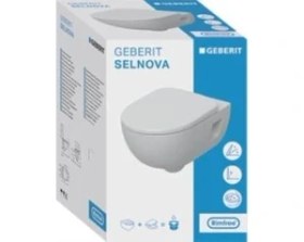 Resim VitrA Geberit 503.022.00.1 Selnova Rimree Asma Klozet ve Soft Kapak Takımı, Beyaz 